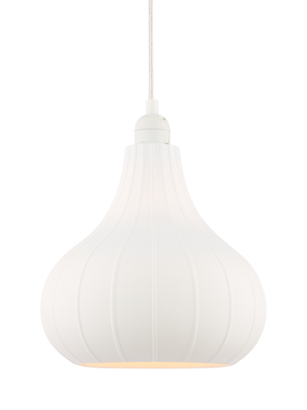 John Lewis Tear Drop Porcelain Easy-to-Fit Ceiling Shade, White, White