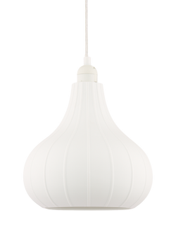 John Lewis Tear Drop Porcelain Easy-to-Fit Ceiling Shade, White - view 2, White