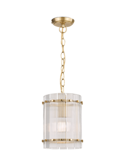 John Lewis Textured Glass Hall Pendant Ceiling Light, Antique Brass, Antique Brass
