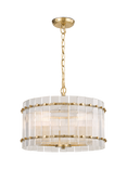 John Lewis Textured Glass Pendant Ceiling Light, Antique Brass