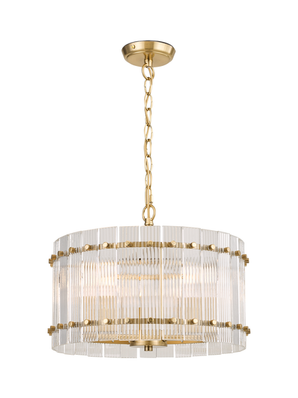 John Lewis Textured Glass Pendant Ceiling Light, Antique Brass, Antique Brass