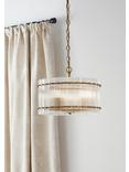 John Lewis Textured Glass Pendant Ceiling Light, Antique Brass