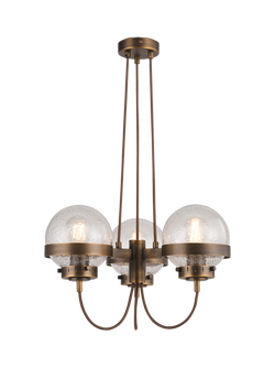 John Lewis Vintage Spaceship 3 Arm Ceiling Light, Antique Bronze, Antique Bronze