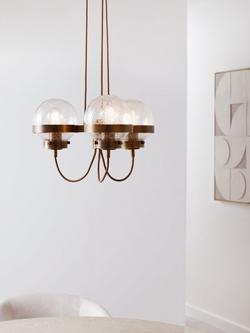 John Lewis Vintage Spaceship 3 Arm Ceiling Light, Antique Bronze - view 2, Antique Bronze