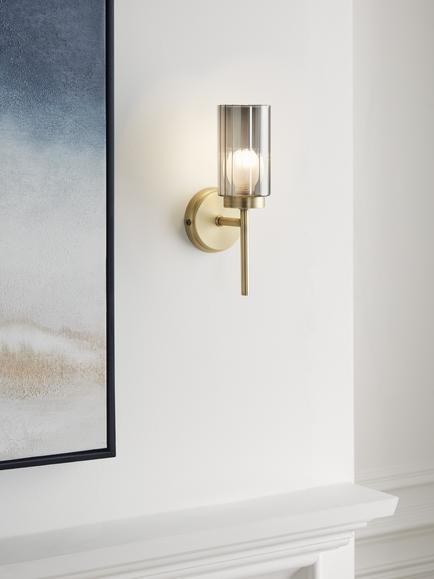 John Lewis Brompton Single Wall Light, Antique Brass - view 2, Antique Brass