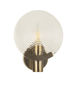 John Lewis Cast Glass Disc Wall Light, Antique Bronze - view 2, Antique Bronze