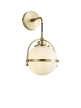 John Lewis Contour Wall Light, Opal Glass