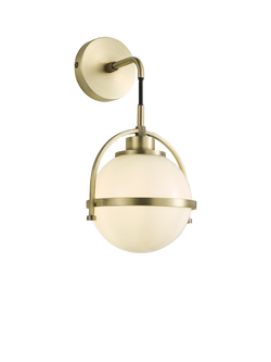 John Lewis Contour Wall Light, Opal Glass, Opal Glass