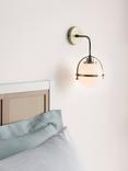 John Lewis Contour Wall Light, Opal Glass