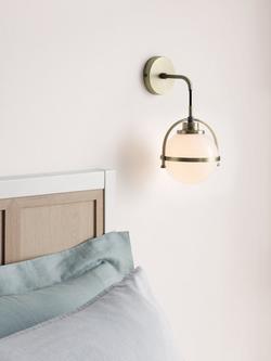 John Lewis Contour Wall Light, Opal Glass - view 2, Opal Glass