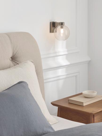 John Lewis Modern Lux Bubble Single Wall Light, Satin Bronze - view 2, Satin Bronze