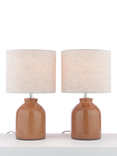 John Lewis Carlow Table Lamp, Set of 2, Caramel