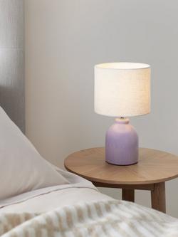 John Lewis Carlow Table Lamp, Set of 2 - view 2, Lilac