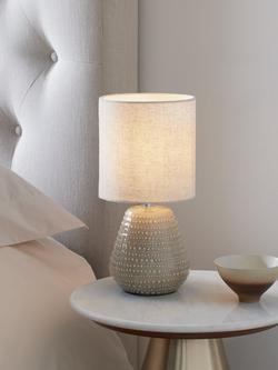 John Lewis Elwood Table Lamp, Set of 2 - view 2, Greige