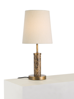 John Lewis Malcolm Marble Base Table Lamp, Coco