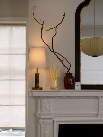 John Lewis Malcolm Marble Base Table Lamp, Coco - view 2, Brown Marble