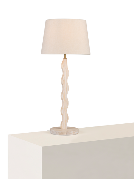 John Lewis Wiggle Table Lamp, Limewash