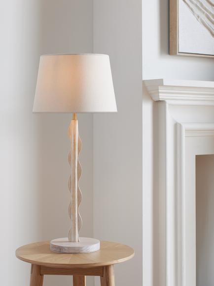 John Lewis Wiggle Table Lamp - view 2, Limewash