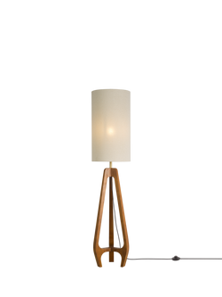 John Lewis Dakota Mini Floor Lamp, Walnut, Walnut