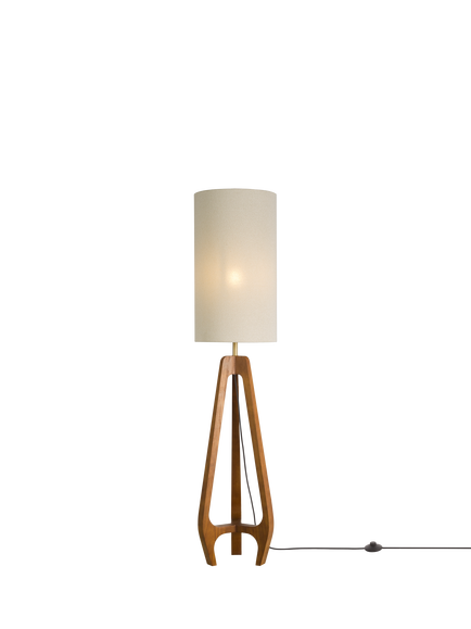 John Lewis Dakota Mini Floor Lamp, Walnut, Walnut