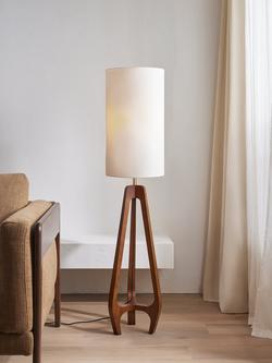 John Lewis Dakota Mini Floor Lamp, Walnut - view 2, Walnut