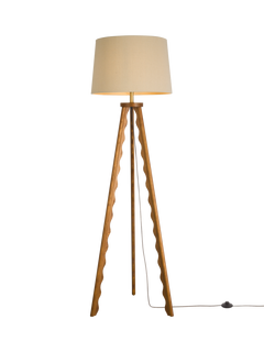 John Lewis Wiggle Tripod Floor Lamp, Walnut