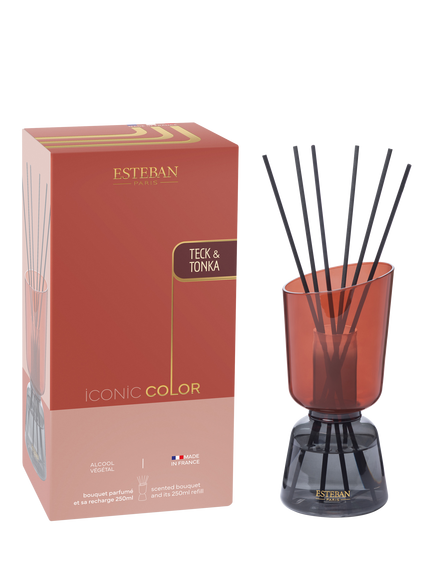 Esteban Iconic Colour Teck & Tonka Reed Diffuser, 250ml - view 2, 