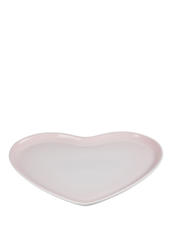 Le Creuset Stoneware Heart Platter, Shell Pink, 32cm, Shell Pink
