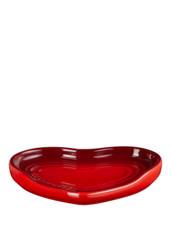 Le Creuset Heart Stoneware Spoon Rest - view 2, Cerise