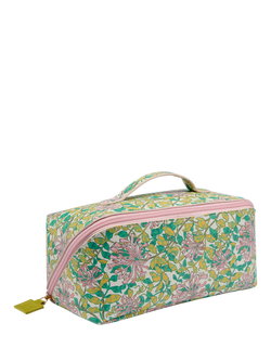 William Morris At Home Honeysuckle Beauty Wash Bag, Green/Pink, Green/Pink