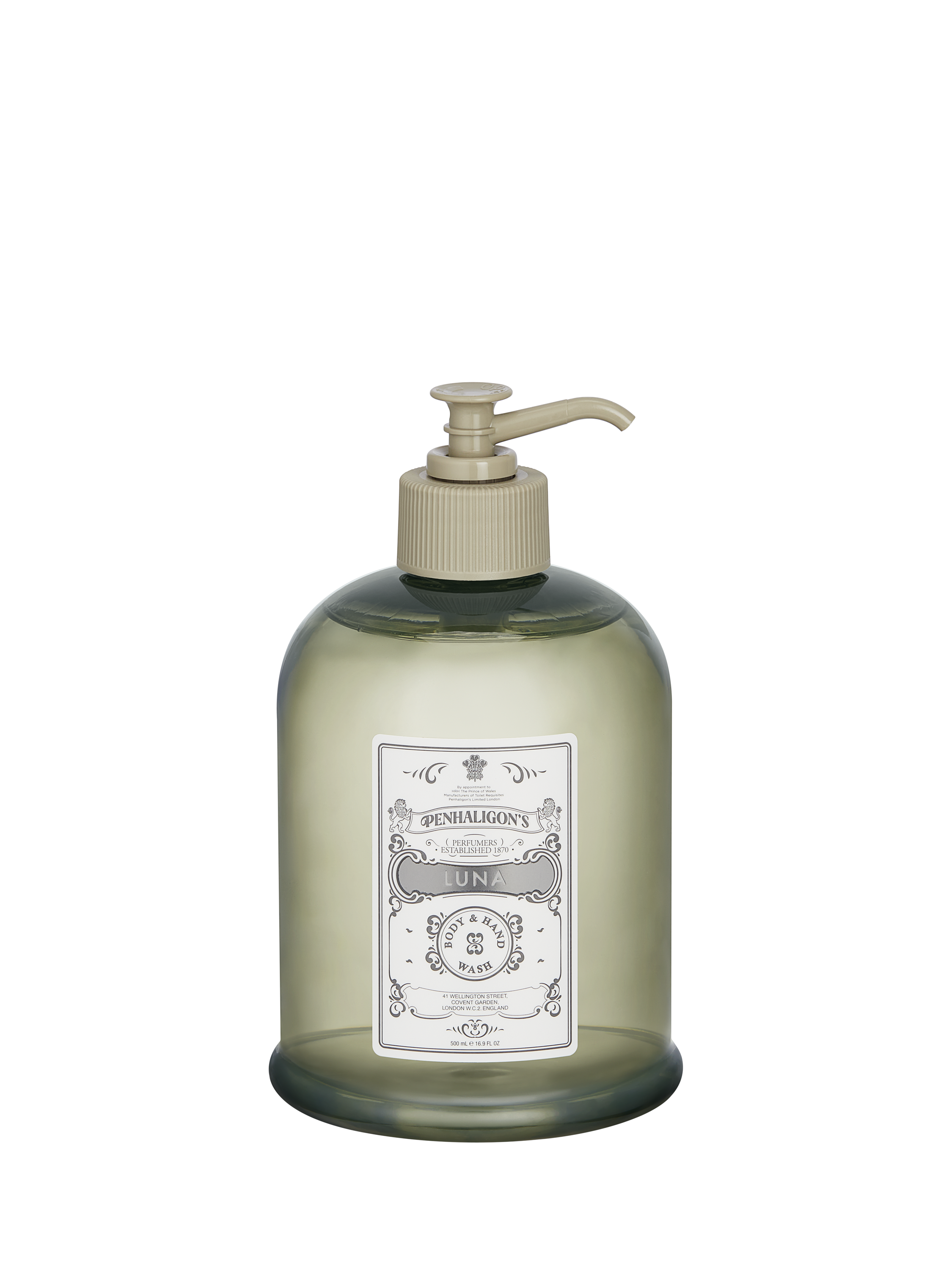 Product image 1 of 3, which shows Penhaligon's Luna Body & Hand Wash, 500ml