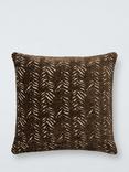 John Lewis Zebra Chenille Cushion, Cocoa