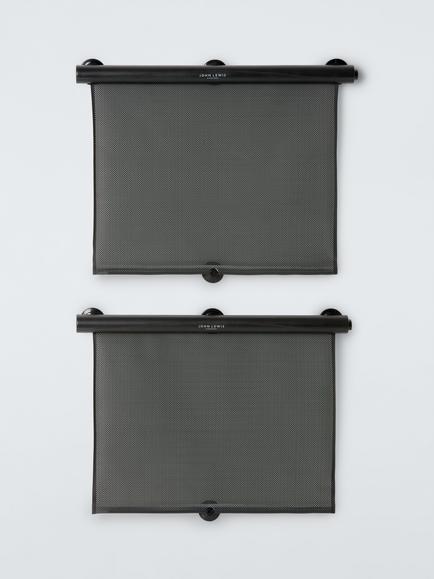 John Lewis Car Roller Sun Shade, Pack of 2, Black