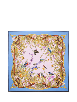 Aspinal of London Edwardian Garden Pure Silk Scarf, Multi, Multi