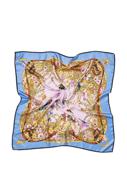 Aspinal of London Edwardian Garden Pure Silk Scarf, Multi - view 2, Multi