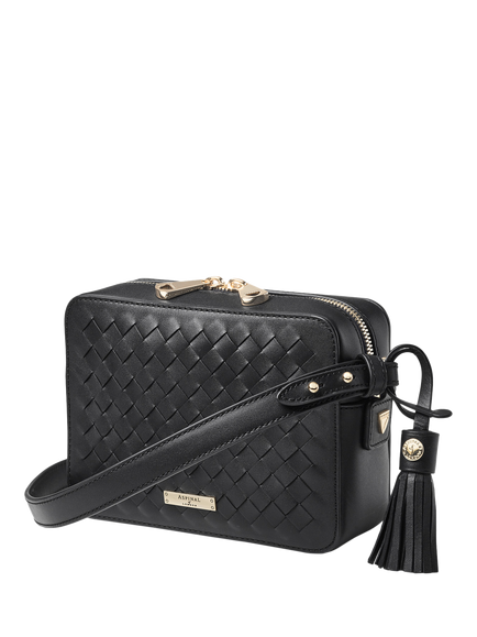Aspinal of London Leather Camera Crossbody Bag - view 2, Black