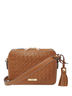 Aspinal of London Leather Camera Cross Body Bag, Tan