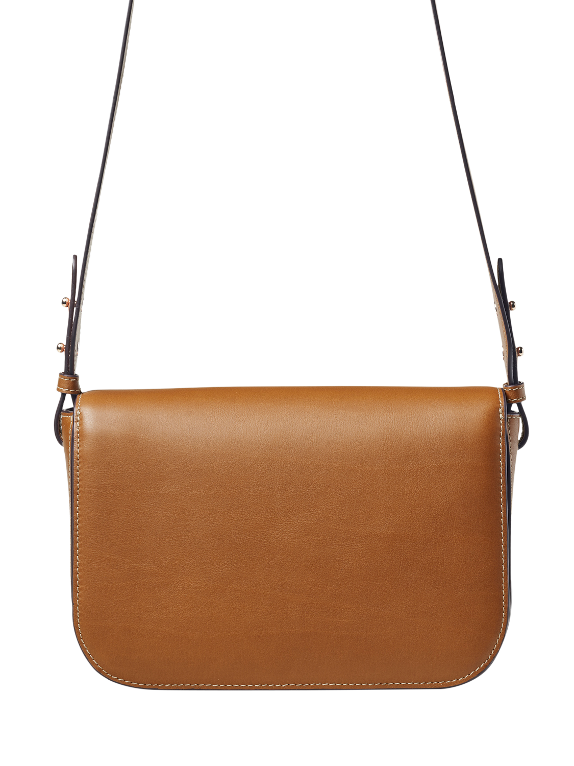Product image 3 of 8, which shows Aspinal of London Ella Grande Leather Cross Body Bag, Tan