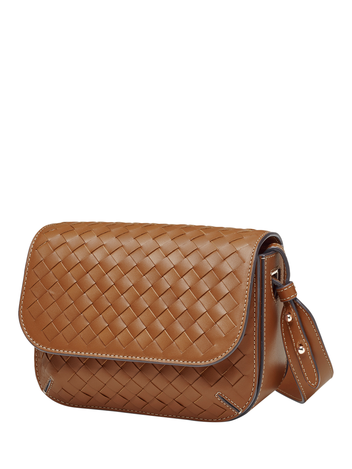 Product image 2 of 8, which shows Aspinal of London Ella Leather Cross Body Bag, Tan