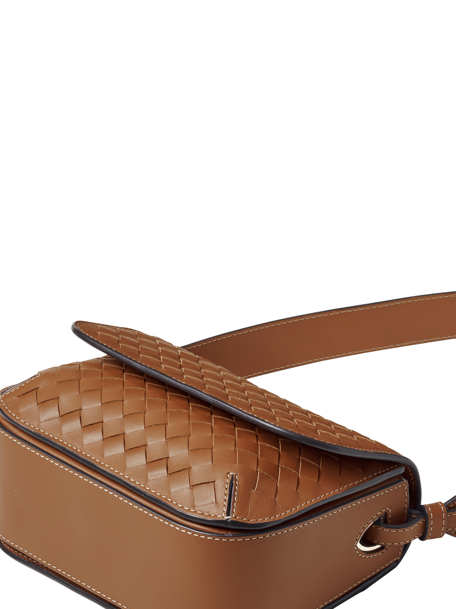 Product image 8 of 8, which shows Aspinal of London Ella Leather Cross Body Bag, Tan
