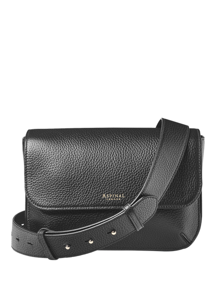 Aspinal of London Ella Grande Leather Cross Body Bag, Black