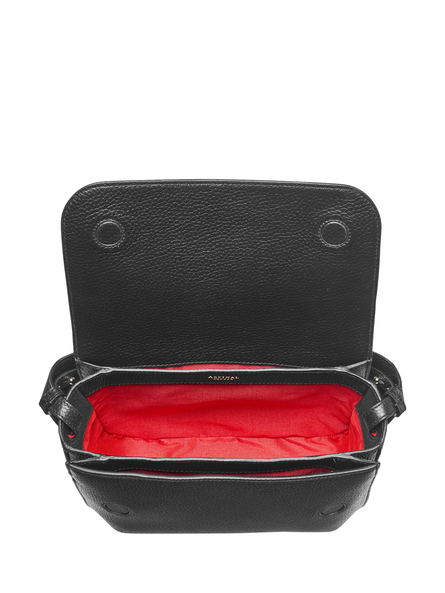 Product image 5 of 8, which shows Aspinal of London Ella Grande Leather Cross Body Bag, Black