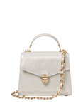 Aspinal of London Mayfair Leather Midi Top Handle Bag, White
