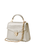 Aspinal of London Mayfair Leather Midi Top Handle Bag, White