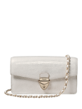 Aspinal of London Mayfair Leather Clutch Bag, White