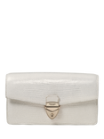 Aspinal of London Mayfair Leather Clutch Bag, White