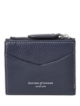 Aspinal of London Hudson Pebble Leather Coin & Card Holder, Navy