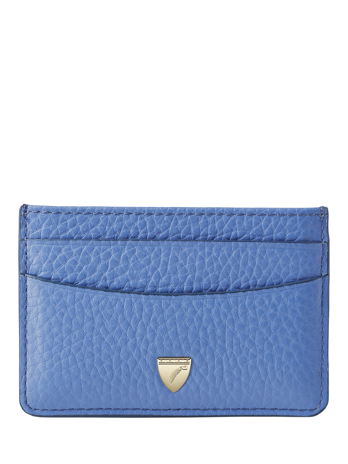 Product image 1 of 3, which shows Aspinal of London Leather Slim Credit Card Holder, Capri Blue
