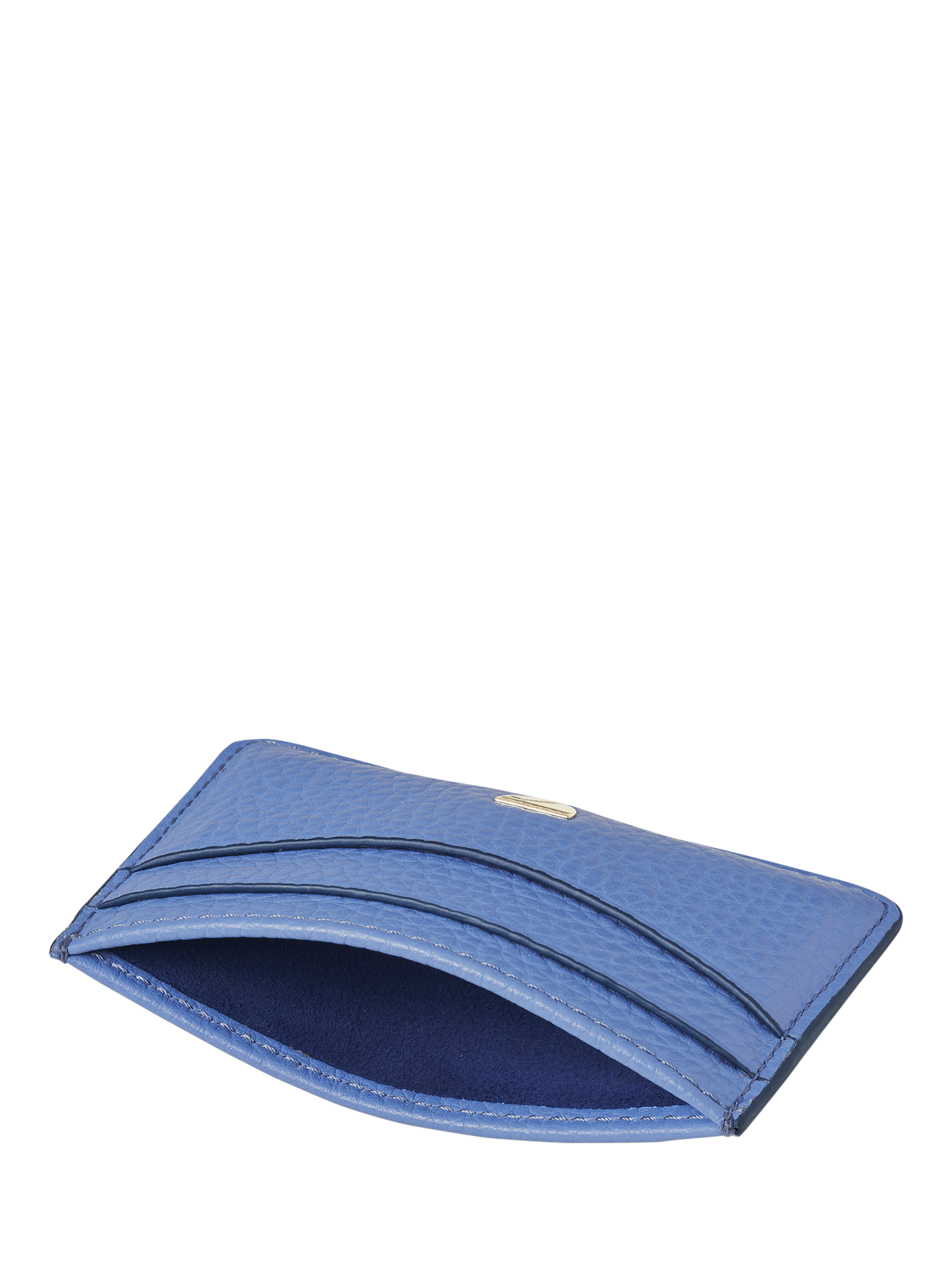 Product image 3 of 3, which shows Aspinal of London Leather Slim Credit Card Holder, Capri Blue