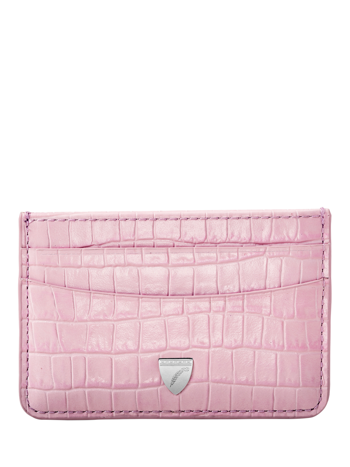 Product image 1 of 3, which shows Aspinal of London Leather Slim Credit Card Holder, Lilac